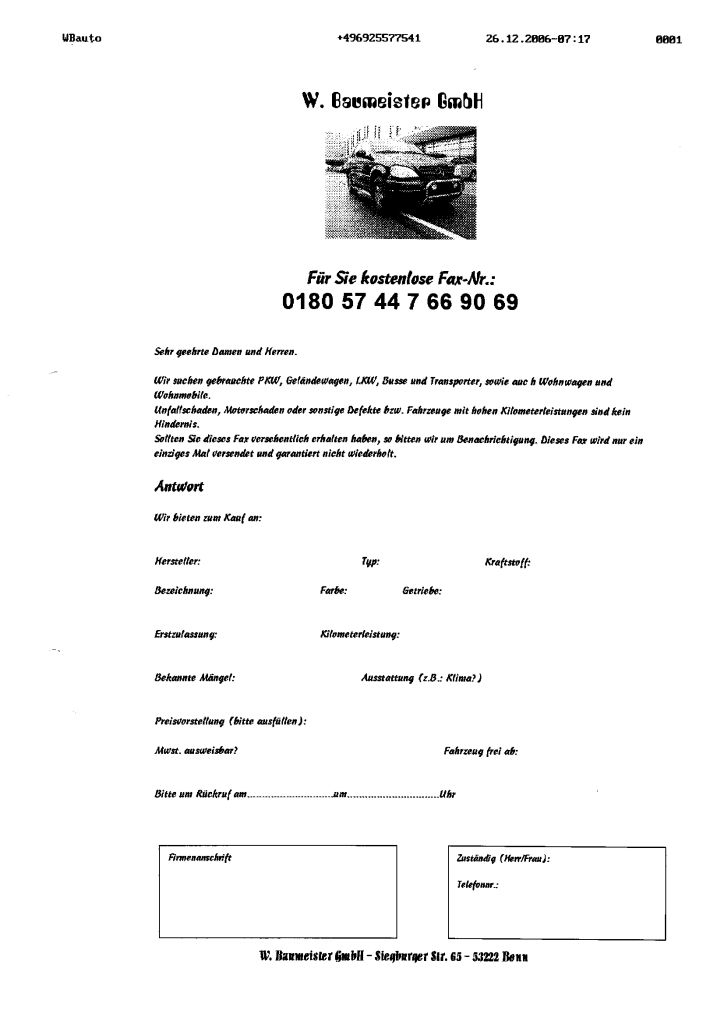 Werbefax W. Baumeister GmbH