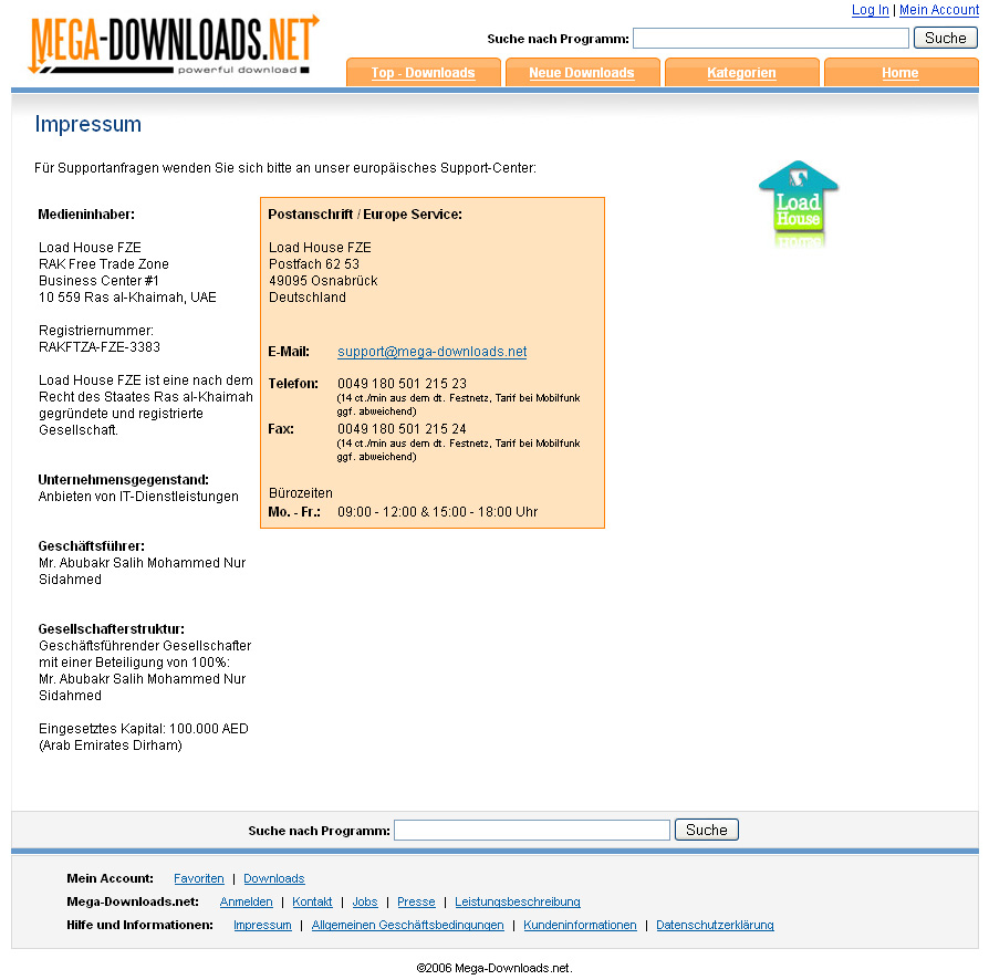 Neues Label aufgepappt: Webseite mega-downloads.net Neues Label aufgepappt: Webseite mega-downloads.net