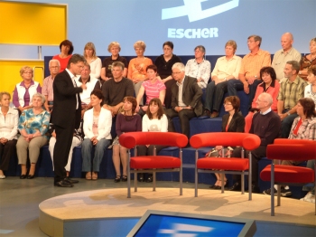 Dreharbeiten mit Studiopublikum bei "Escher"